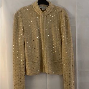 Vintage St. John zip up cardigan